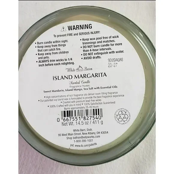 BBW Island Margarita Large 3 Wick Candle Home Fragrance Decor - Picture 2 of 2